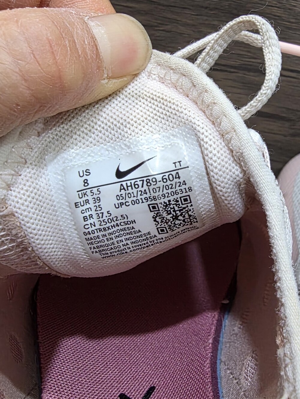 Nike Air Max 270 Soft Pink Oxford Berry Shoes AH6789-604 Women's Sneaker Size 8 - Picture 7 of 7